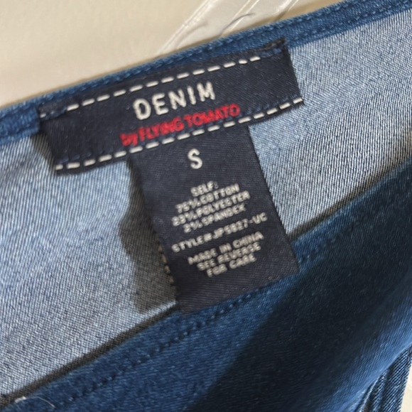 Vici high low flare denim jumpsuit - Picture 4 of 4